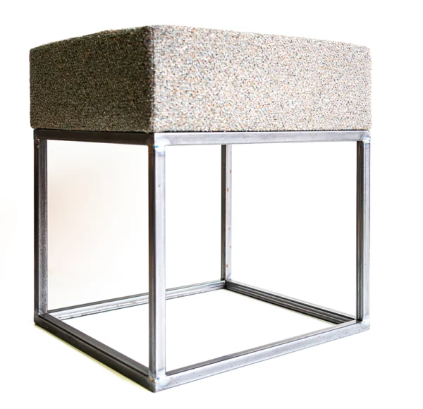 metal framed footstool